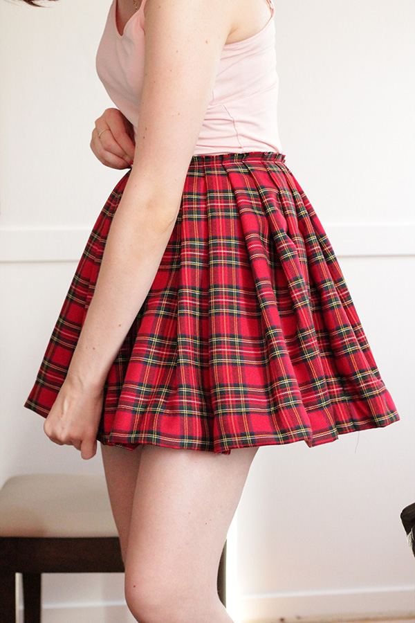 pleated mini skirt dress pattern